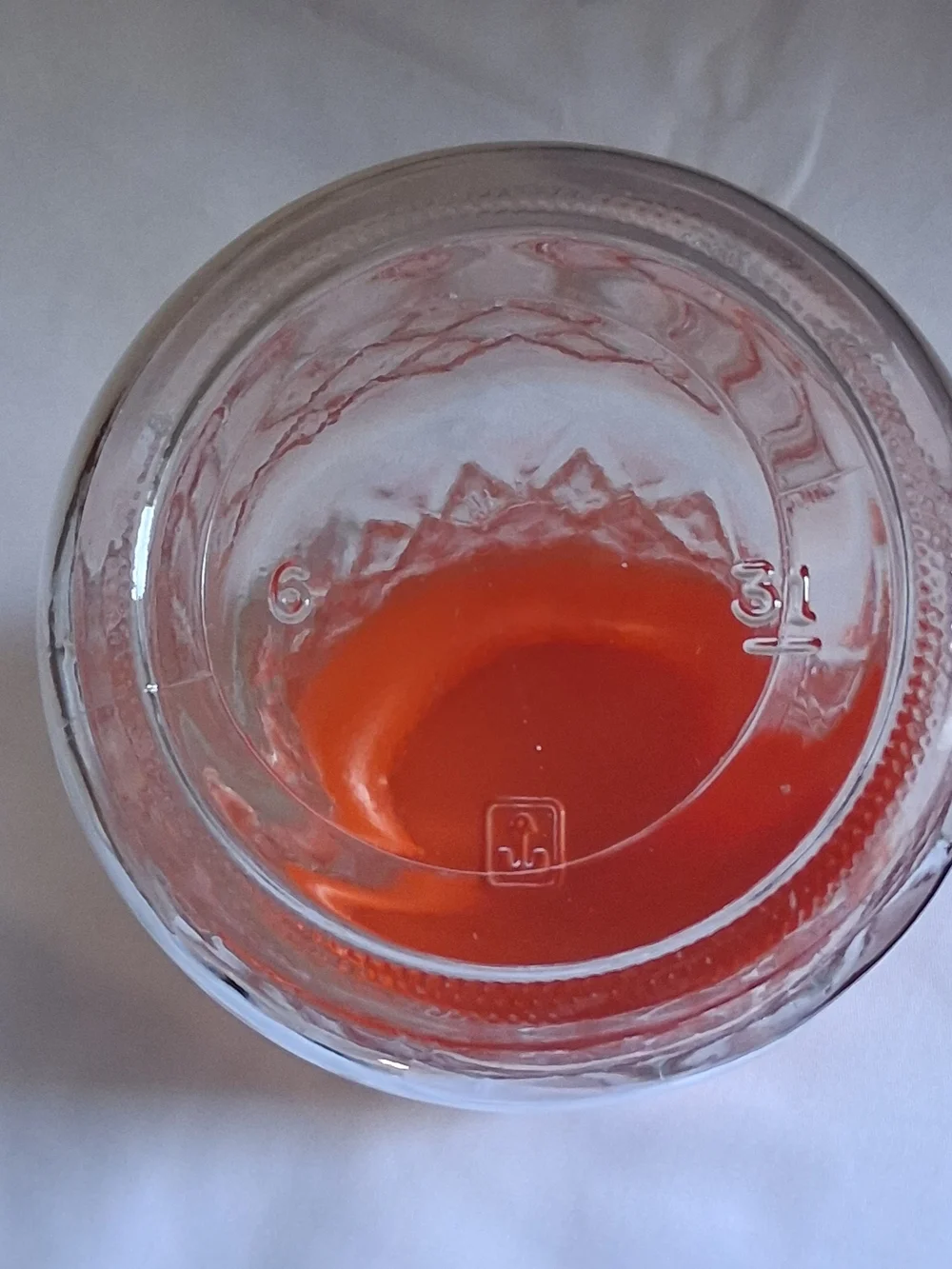 Vintage Anchor Hocking Wexford Glass Clear Glass Storage Jar W/ orange Lid